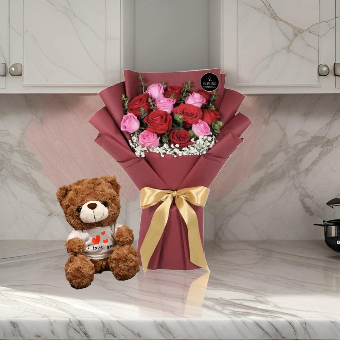 I-1 ( 12 ROSES ROUGES ET ROSES )