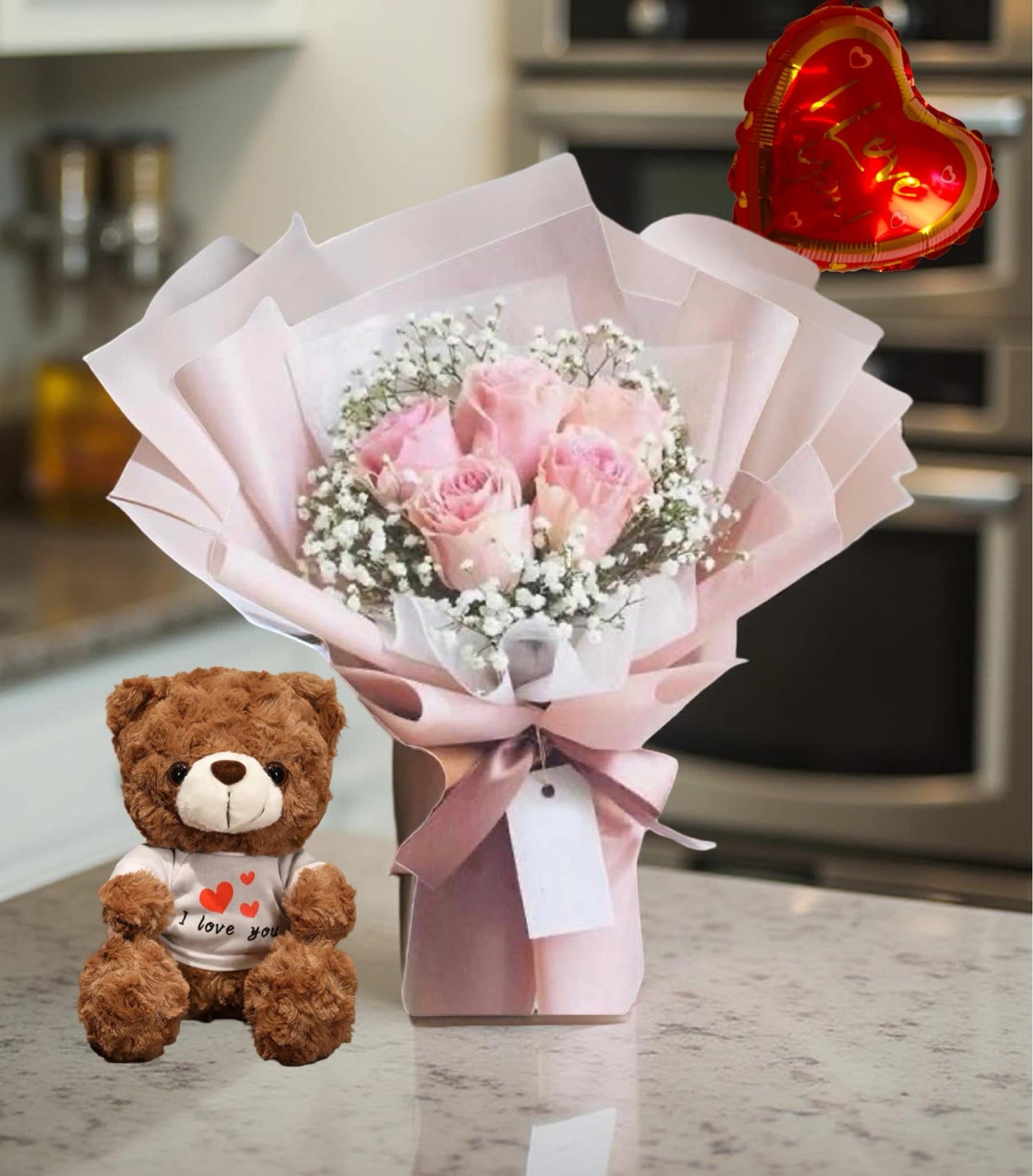 F-R10 ( 5 Pink Roses )