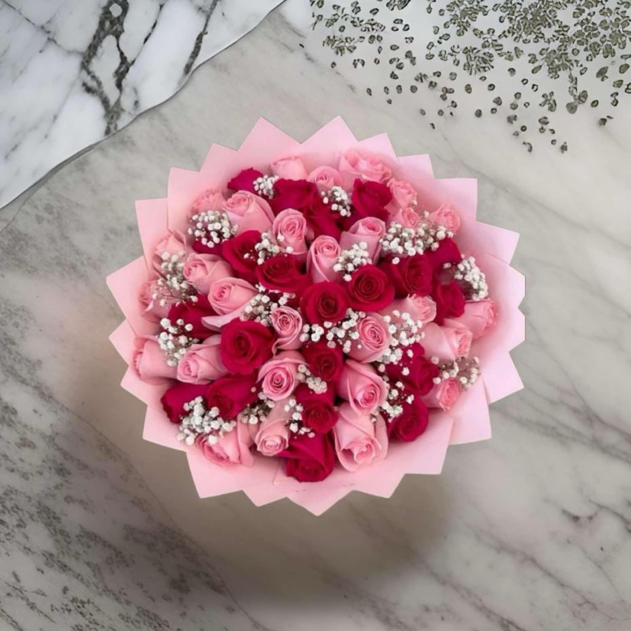 F-R113 ( 50 RED&amp;PINK ROSES)