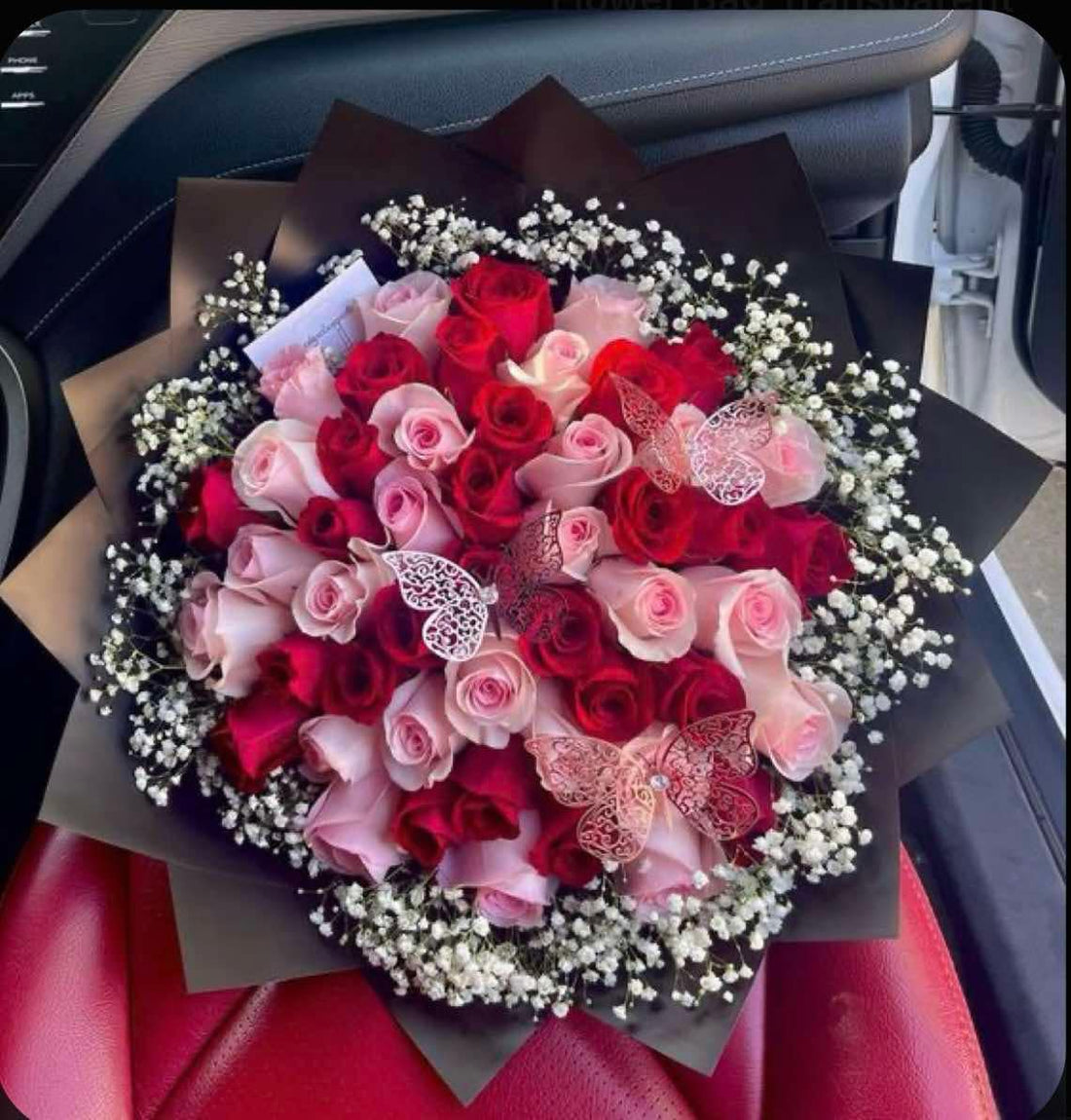 F-R114 ( 50 RED&amp;PINK ROSES )