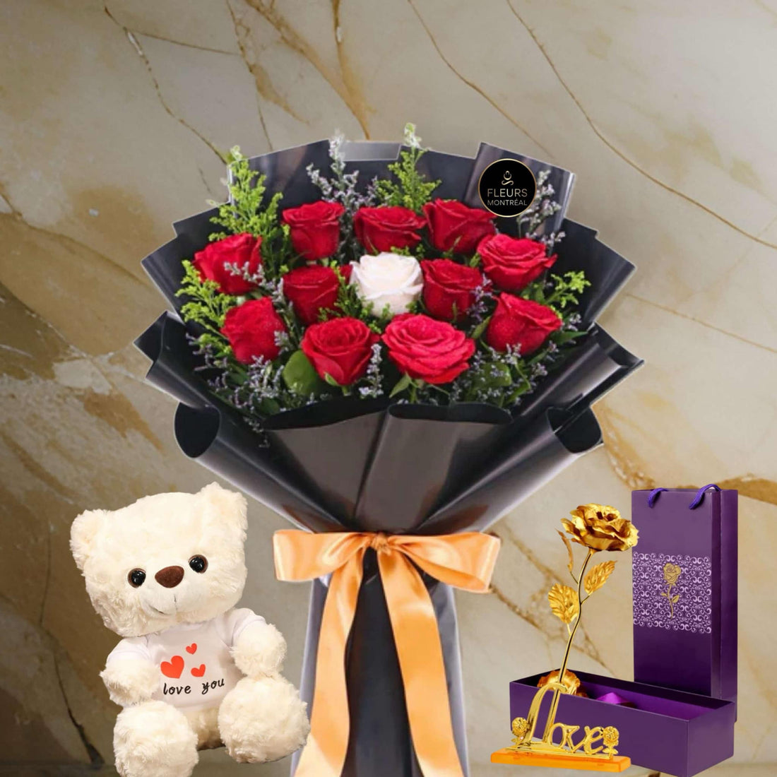 E-2 ( 11 RED ROSES&amp; 1 WHITE )
