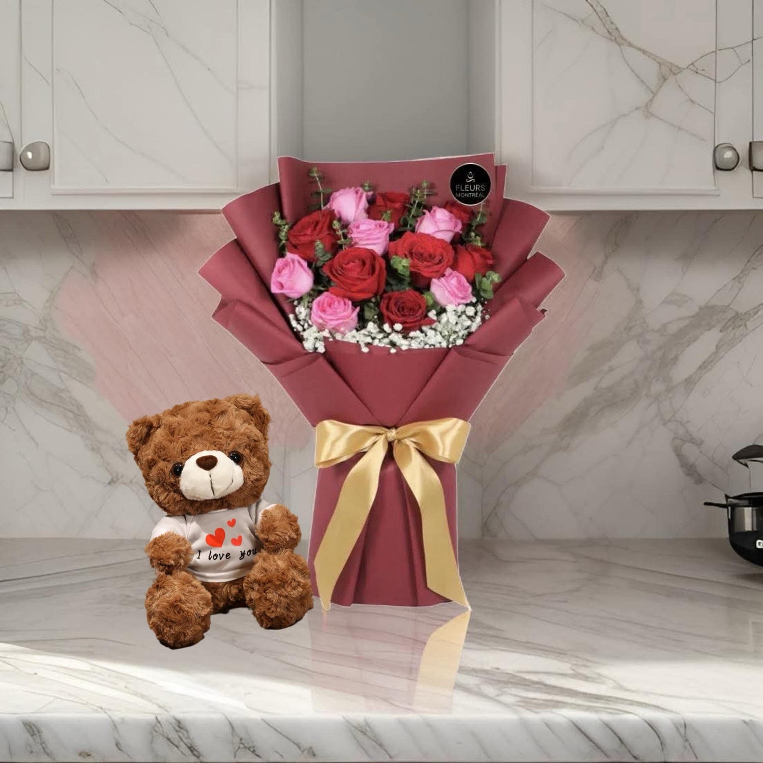 I-1 ( 12 ROSES RED &amp; PINK )