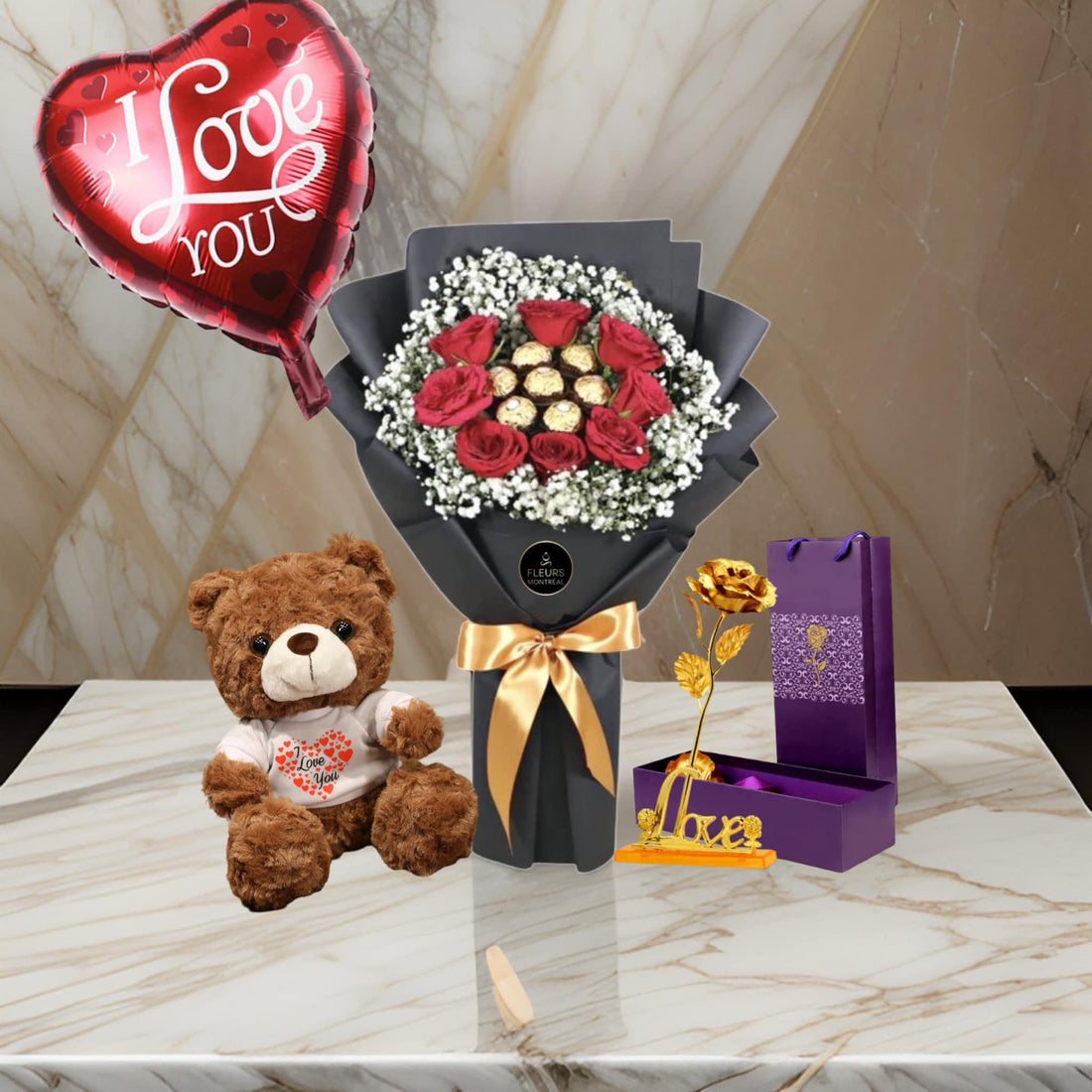 N-3 ( 8 RED ROSES &amp; FERRERO )