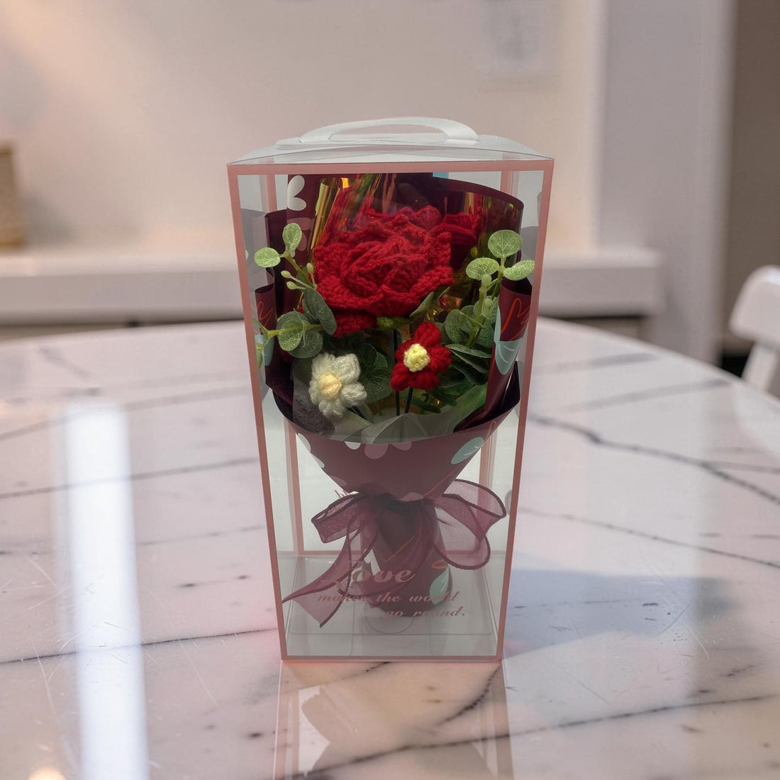Single crochet bouquet RED