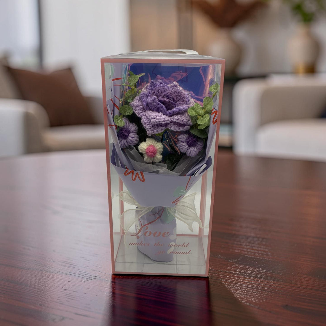 Single crochet bouquet Purple