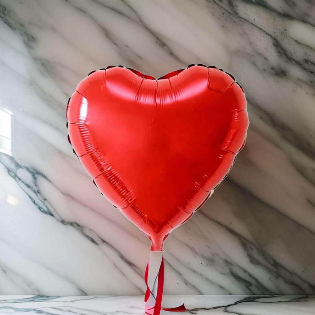 Helium  Red Heart Balloon