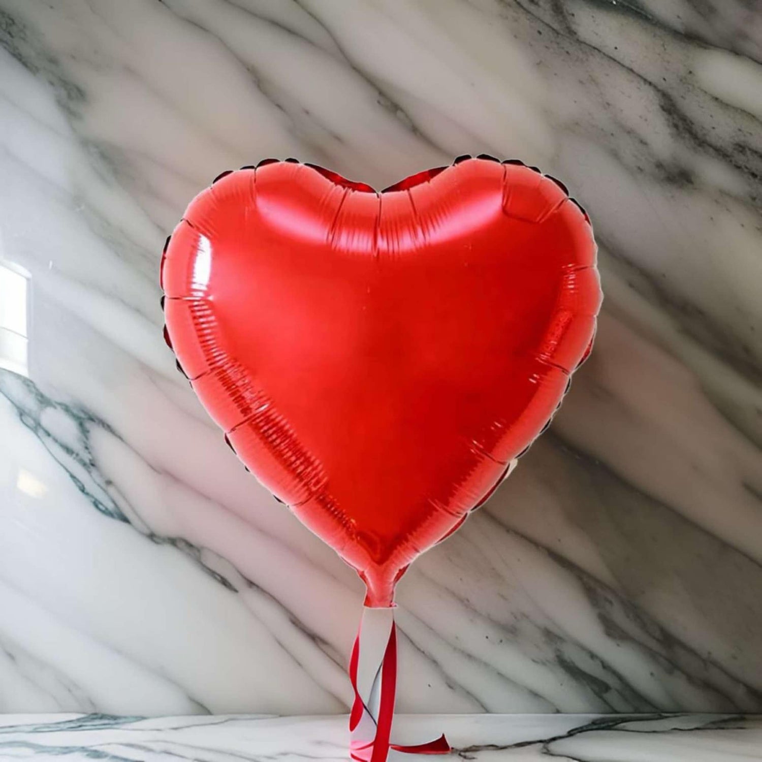 Helium  Red Heart Balloon